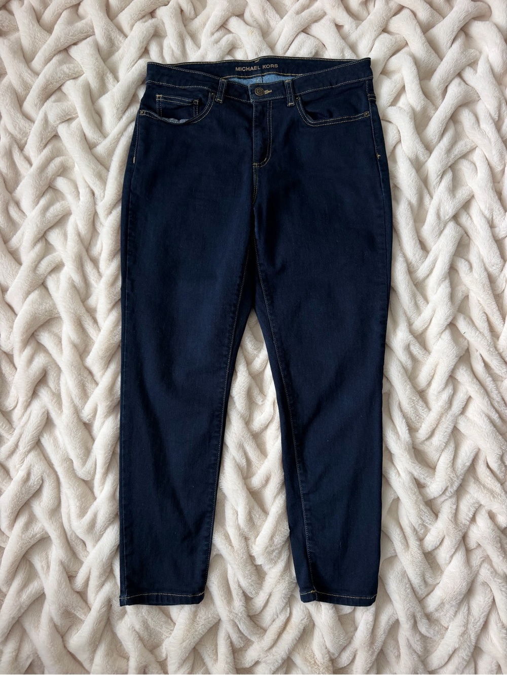 Michael Kors Women's Navy Skinny High-Rise Jeans